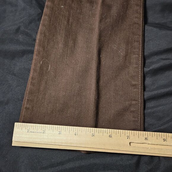 Chicos Womens Platinum Denim Pants Brown Size 00 Cotton Stretch Pockets Button - Picture 5 of 12